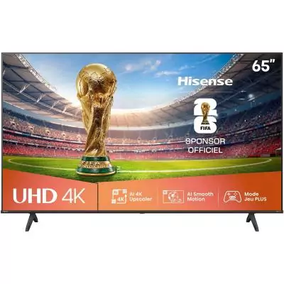 Hisense 65A6Q - TV LED 65 (164 cm) - 4K UHD 3840x2160 - HDR10+ - TV connecté - 3xHDMI 2.1 - WiFi