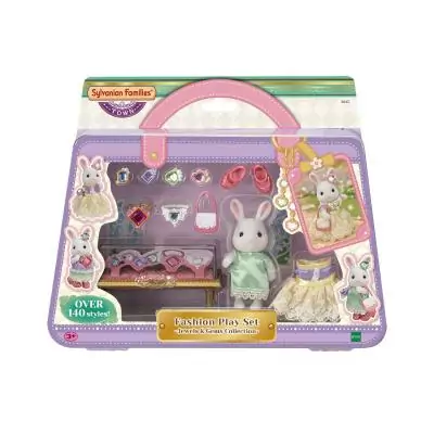 Sylvanian Families La valisette de mode et grande sœur Lapin neige