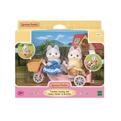 Sylvanian Families Les frères et sœurs husky et leur tandem Sylvanian Families Les frères et sœurs husky et leur tandem