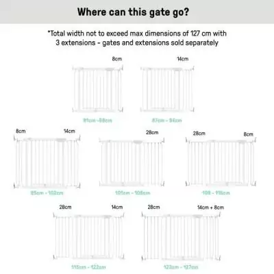 INGENUITY Extension Barrieres de Sécurité 28cm - adaptée pour la barriere Easy Install