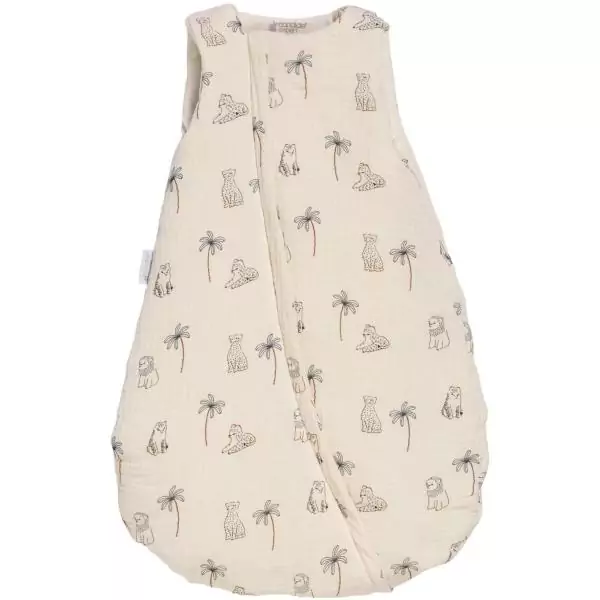 Mini douillette - CANDIDE - 55 cm - 0/3 mois - Blanc imprimé lange tigre