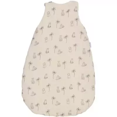 Douillette naissance - CANDIDE - 70 cm - 3/9 mois - Blanc imprimé lange tigre