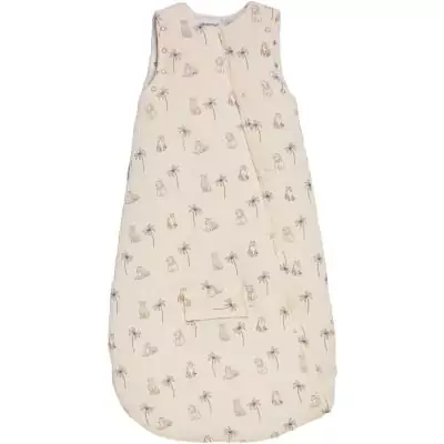 Douillette nomade - CANDIDE - 90 cm - 9/24 mois - Manches amovibles - Blanc imprimé lange tigre