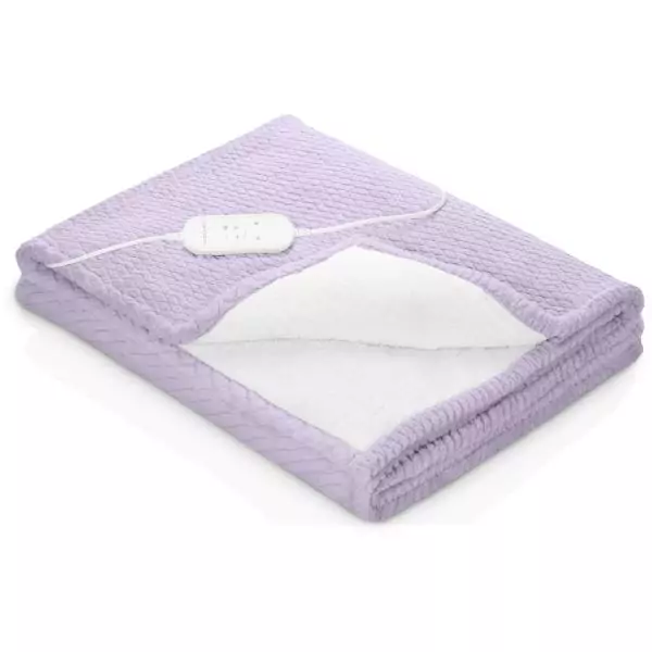 Couverture chauffante reversible - MEDISANA - HB 418 - 120 W - 9 réglages - 180 x 130 cm - Violet