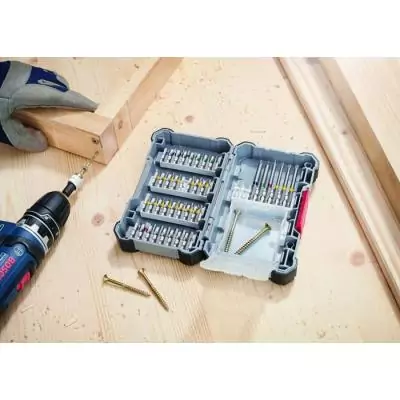 Embout de tournevis - Bosch Professional - 2607017464 - 40 pieces - Acier modifié S2 - Personnalisable Embout de tournevis - Bosch Professional - 2607017464 - 40 pieces - Acier modifié S2 - Personnalisable