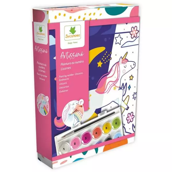 Peinture au numéro - SYCOMORE - Artissimo - Licornes - Des 7 ans