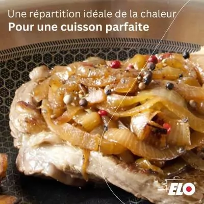 Set de 3 poeles a induction - ELO - Relief Solutions - Inox 18/10 ELODUR Select antiadhésives - Ø 24-28-32 cm