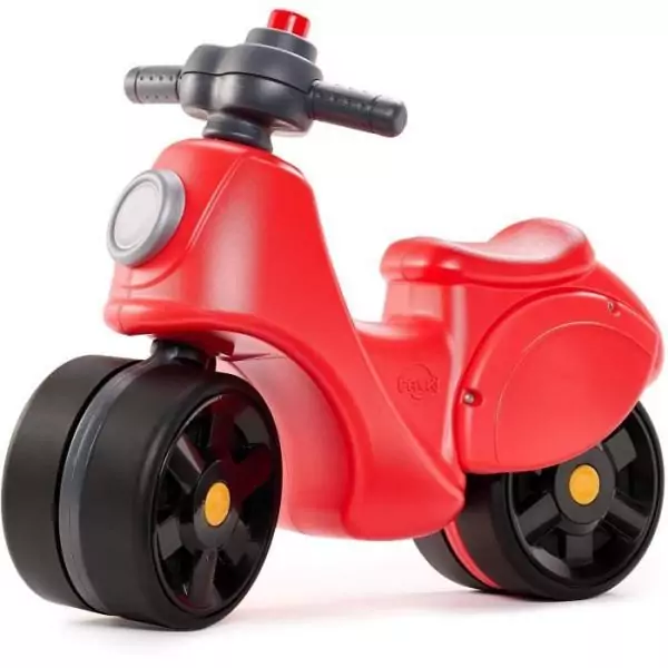 Scooter Strada - FALK - Guidon directionnel avec klaxon - Larges roues sécurisantes - Rouge - 100% Fabriqué en France - Des 12