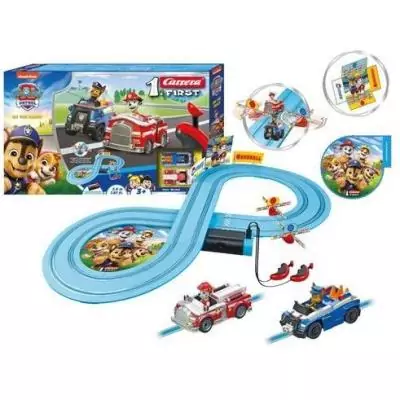 Circuit de course PAT'PATROUILLE, Longueur 2,4 m, Echelle des voitures 1/50, Carrera First, Des 3 ans