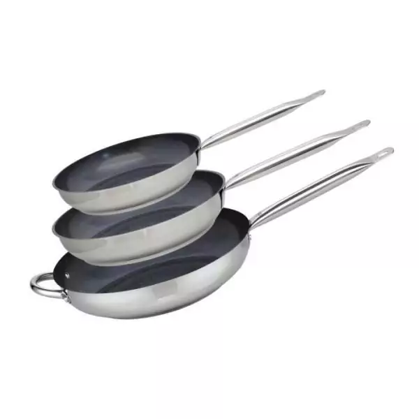Set de 3 poeles a induction - ELO - Professional - Inox 18/10 ELODUR - Ø 24-28 et 32 cm