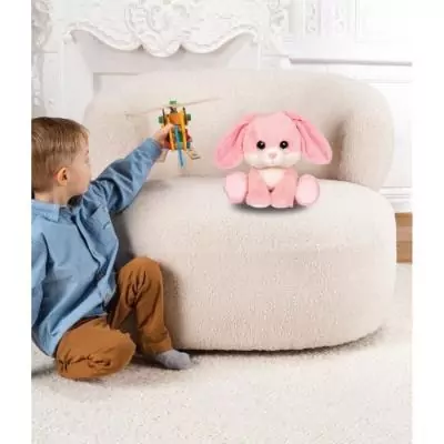 Peluche Puppy Eyes Pets - GIPSY TOYS - Lapin rose - 22 CM