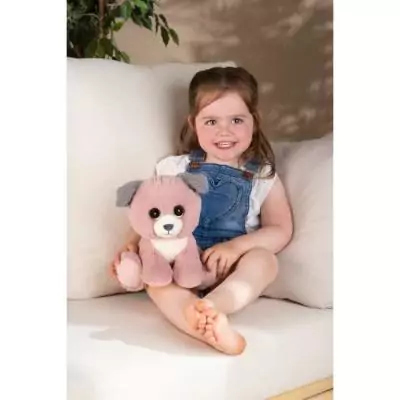 Peluche Puppy Eyes Pets - GIPSY TOYS - Chien rose et gris - 22 CM