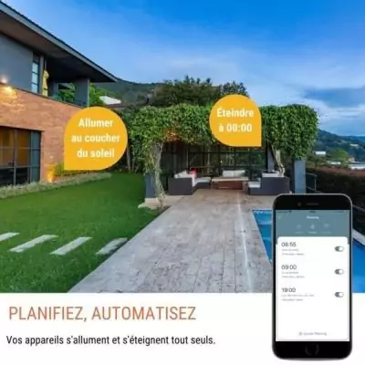 Prise extérieure - KONYKS - Pluviose FR - WiFi - Blanc