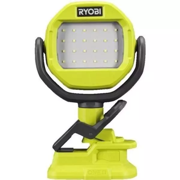RYOBI - Lampe sur pince 18V ONE+ - 900 Lumens - rotation 300° horizontale, 290° verticale - Disponible - RLCL18-0