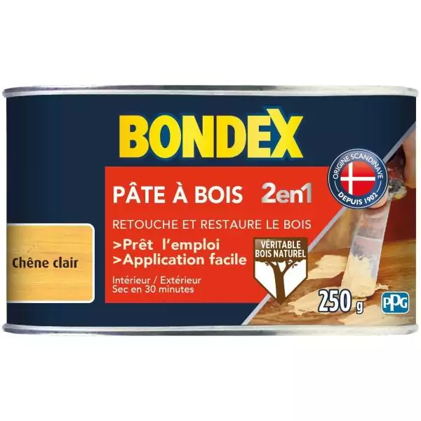 Pâte a bois 2 en 1 Chene clair - BONDEX - 250g