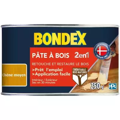 Pâte a bois 2 en 1 Chene moyen - BONDEX - 250g