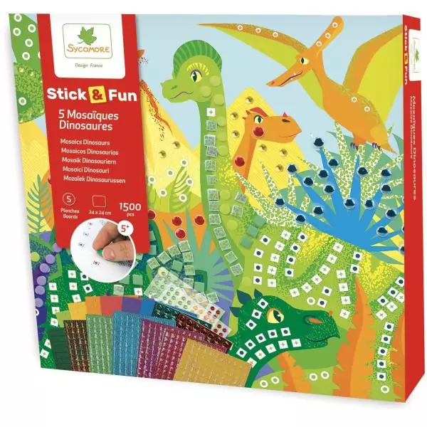 Mosaiques - SYCOMORE - Stick'N Fun - Dinosaures - Des 5 ans