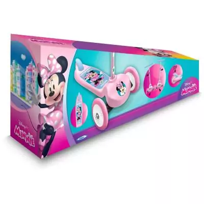 Trottinette steering enfant - MINNIE - MN432045 - 3 roues - Rose