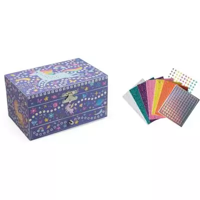 3D Mosaiques - SYCOMORE - Stick'N Fun - Boîte a musique Licorne - Des 5 ans