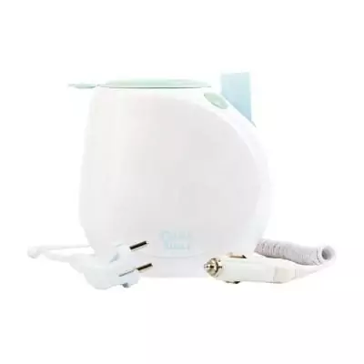 Badabulle - Chauffe Biberon Nomade Easy(+) - Utilisation Maison et Voiture, Adaptateur Inclus - Universel - Dosette et Panier In