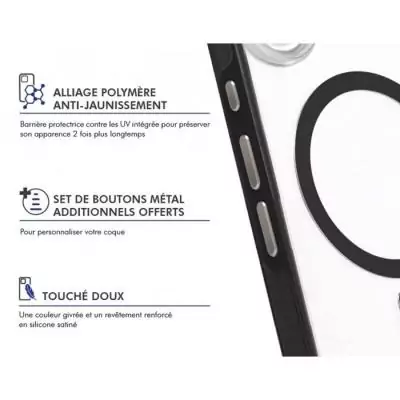 Coque iPhone17 Pro Air Xtrem Frost MagSafe Recyclée - Noir