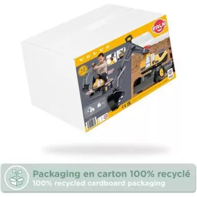 Pelleteuse Volvo - FALK - Cabine rotative a 360° - Excavatrice articulée et assise ouvrante - 100% Fabriqué en France - Des 3 Pelleteuse Volvo - FALK - Cabine rotative a 360° - Excavatrice articulée et assise ouvrante - 100% Fabriqué en France - Des 3