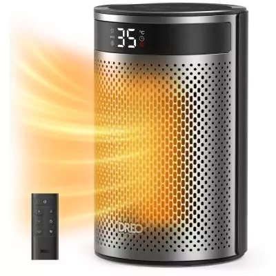 Chauffage d'appoint - Hyper-céramique - 1500 W - Dreo - Atom 416 - Colonne - Noir