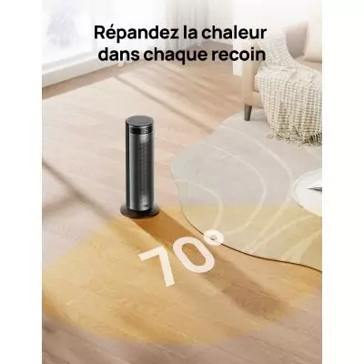 Chauffage d'appoint - Hyperamic - 1500 W - Dreo - Solaris 628 - Colonne - Noir