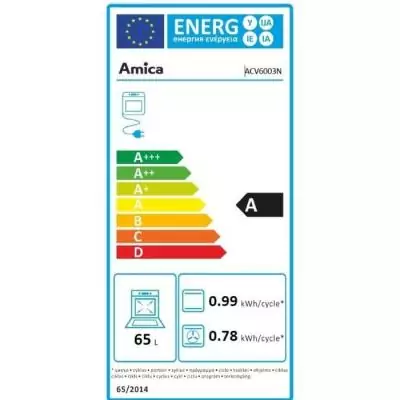 Cuisiniere vitrocéramique - AMICA - ACV6003RN - 4 feux - 1500 W - 60 cm - Noir