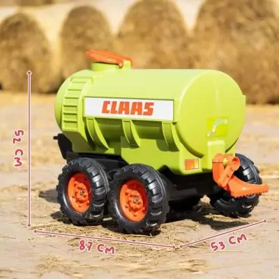 Remorque Citerne Claas - FALK - Capacité 30L - Vert - Adaptable avec les tracteurs FALK 3-7 ans - 100% Fabriqué en France