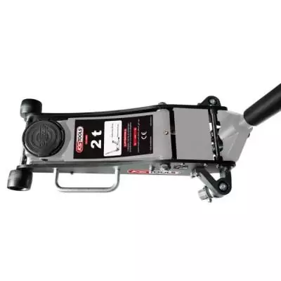 Cric hydraulique - KS TOOLS - 161.0365F - Cric 2 tonnes - Leve voiture compact en aluminium/acier - Cric rouleur