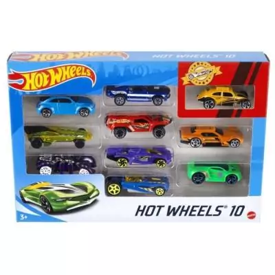 Hot Wheels - Coffret De 10 Véhicules - Coffret Petites Voitures - 3 ans et + 54886
