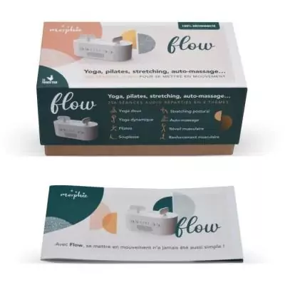 Box Flow - MORPHEE - Coaching audio - 256 séances de yoga, pilates, stretching - 10 a 40 min - Sans écran