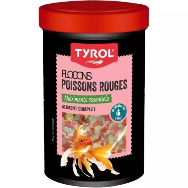 Aliment poisson - TYROL - Flocons pour poissons rouges - 1000 ml