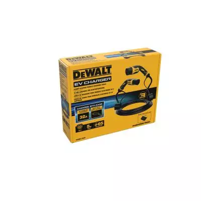 Câble de charge pour véhicule électrique - DEWALT - 3,7kW - Type 2 - 5 m - Câble TPU - 32A - 230V AC