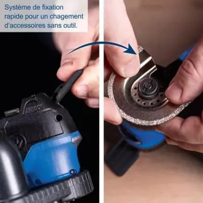 Outil multifonction sans fil C-MT40-X - pour scier, couper, racler, poncer - SCHEPPACH 20V IXES - sans batterie ni chargeur