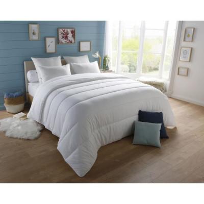 DODO Pack Couette chaude anti-acariens 240x260 cm + 2 oreillers 60x60 cm - Splendeur - Garnissage 100% volupt'air 350gr/m² - Bl