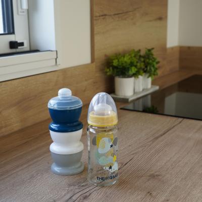 Boîte transport de lait - THERMOBABY - Avec couvercles - Gris charme