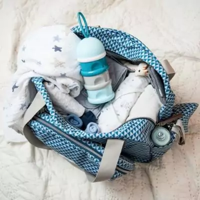 Béaba Les Sorties Sac a Langer Geneve II Play Print Bleu Béaba Les Sorties Sac a Langer Geneve II Play Print Bleu