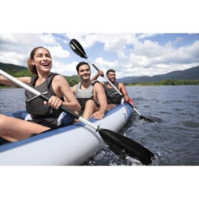 Kayak gonflable - BESTWAY - 65132 - Rapide X3 Hydro-Force™ - 381 x 100 cm, 3 places, 250 kg max, 2 pagaies, pompe