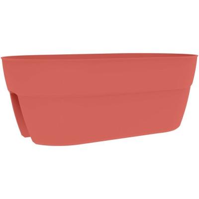 Jardiniere Cavaliere - EDA - Osaka - 19,5 L - Pour Balcons et Rambardes - 56 x 30,1 x H. 20,6 cm - Orange Terre Battue