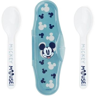 SET 2 CUILLERES AVEC BOITIER DE TRANSPORT MICKEY COLLECTOR