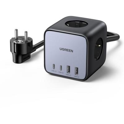 Chargeur rapide de bureau - UGREEN - 65W - Avec prises intégrées - Gris / Noir