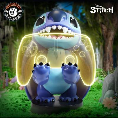 Figurine Disney Stitch Sourire - EXQUISITE GAMING - Cable Guys - Support écouteurs, smartphone ou petit accessoire - 20 cm
