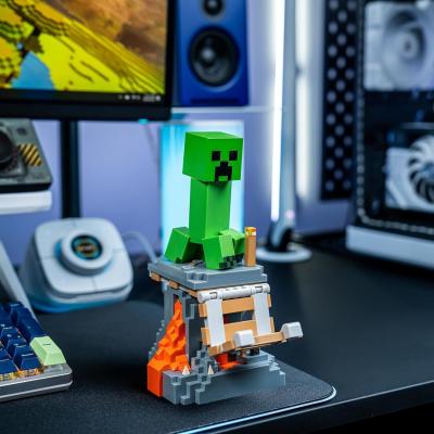 Figurine Minecraft Creeper - EXQUISITE GAMING - Cable Guys - Support écouteurs, smartphone ou petit accessoire - 20 cm