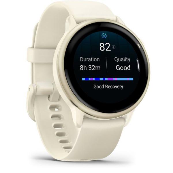 Montre connectée sport - GARMIN - Vivoactive 6 - Ecran AMOLED - GPS - Beige/ Or