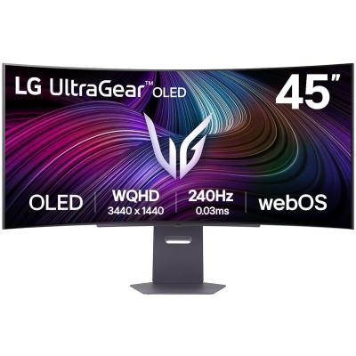 Ecran PC Gamer Incurvé - LG - 45'' - WQHD - 240Hz - Dalle OLED - 0,03ms - Ajustable en hauteur - 45GX90SA-B.AEU