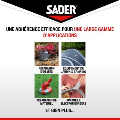 Adhésif extra fort - SADER - Repare tout extreme - Gris - Intérieur & Exterieur - Toutes surfaces - Facile a découper - 20 m