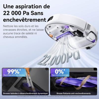 NARWAL FLOW - Aspirateur Robot Laveur avec Station - 22 000 Pa - DualFlow Anti-Enchevetrement Poil Animaux - Systeme Lavage Flow