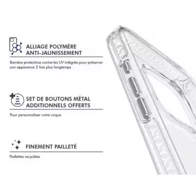Coque iPhone17 Recyclée avec Paillettes - FC Air Xtrem MagSafe